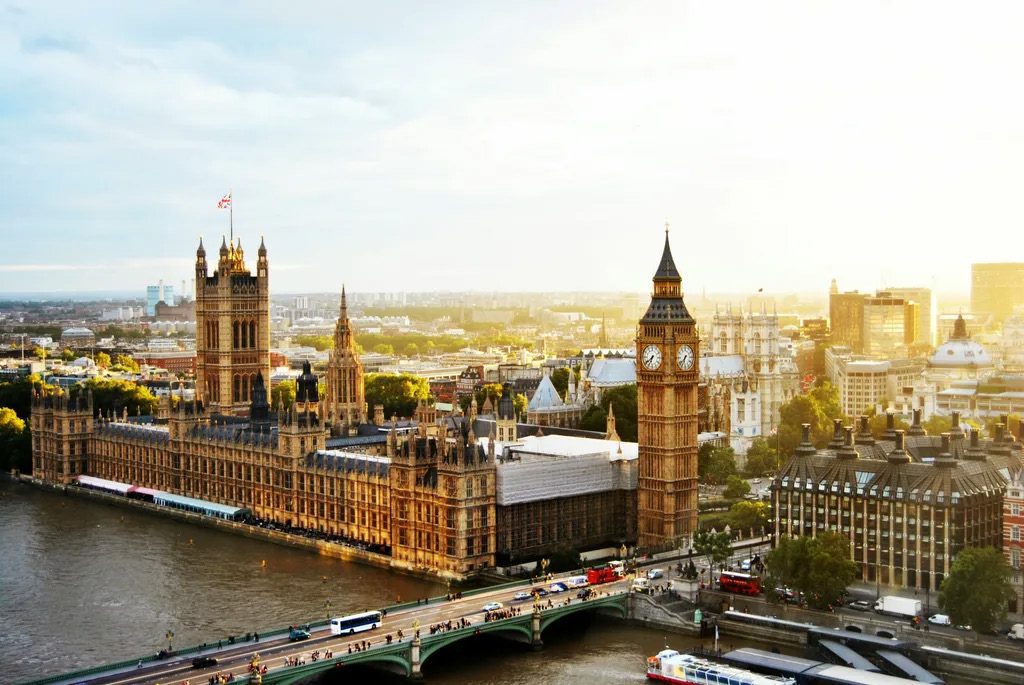 The Palace of Westminster and Elizabeth Tower in London
